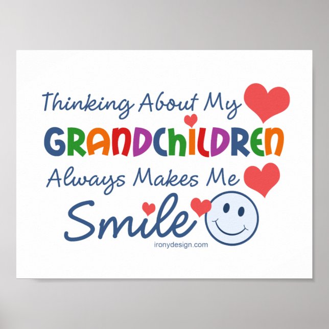 I Love My Grandchildren Saying Poster (Front)
