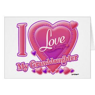 I Love My Granddaughter pink/purple - heart