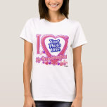 I Love My Granddaughter pink/purple - photo T-Shirt<br><div class="desc">I Love My Granddaughter pink/purple - photo Add your favourite photo to this t-shirt design!</div>