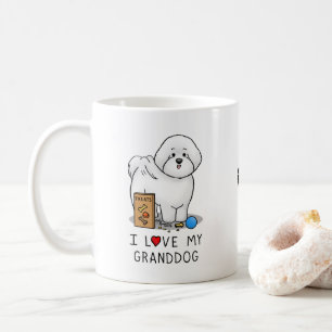 I Love My Granddog Bichon Frise Dog - grandparent Coffee Mug
