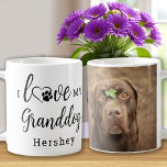 I Love My Granddog Cute Pet Puppy Dog Photo Coffee Mug<br><div class="desc">I Love My Granddog! ... Surprise your favourite Dog Grandpa this Father's Day , Christmas or her birthday with this super cute custom pet photo coffee mug. Give the perfect gift to your parents and your dogs' grandparents with this funny dog lover mug ! "I Love My Granddog" with heart...</div>