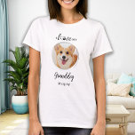 I Love My Granddog Personalised Pet Grandma Photo T-Shirt<br><div class="desc">I Love My Granddog! ... Surprise your favourite Dog Grandma this Mother's Day , Christmas or her birthday with this super cute custom pet photo t-shirt. Give the perfect gift to your parents and your dogs' grandparents with this funny dog lover shirt ! "I Love My Granddog" with heart shaped...</div>