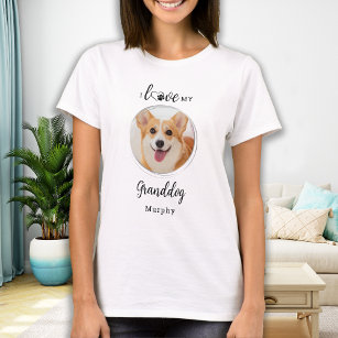 I Love My Granddog Personalised Pet Grandma Photo T-Shirt