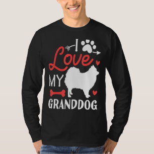 I Love My Granddog Pomeranian Dog Grandma Grandpa T-Shirt