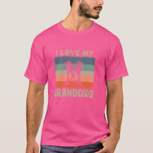 I Love My Granddog Staffy Grandma Grandpa Dog Owne T-Shirt
