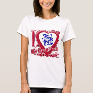 I Love My Grandkids red heart - photo T-Shirt