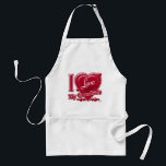 I Love My Grandkids red - heart Standard Apron<br><div class="desc">I Love My Grandkids red - heart</div>