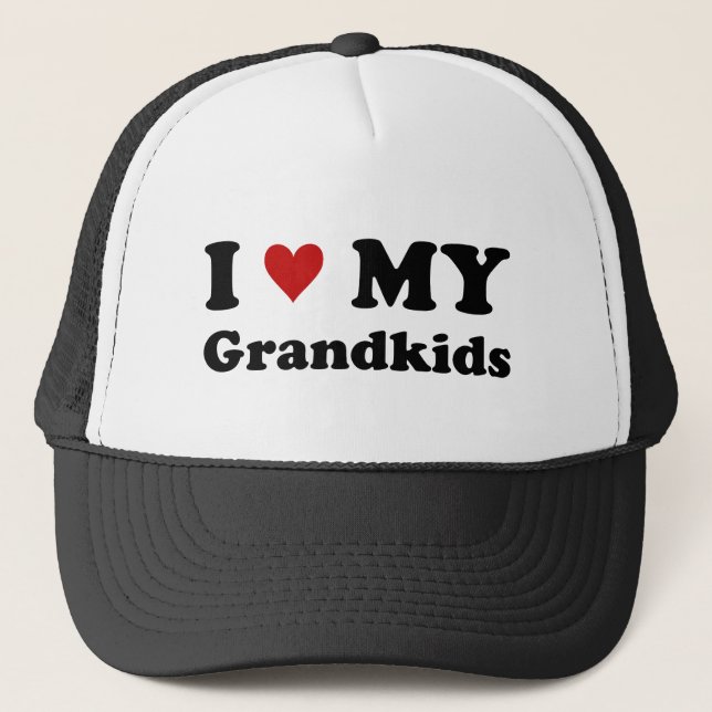 I Love My Grandkids Trucker Hat (Front)