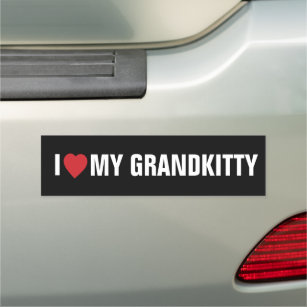 I Love My Grandkitty Car Magnet