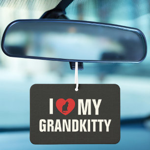 I Love My Grandkitty Cat Lover Grandparent car  Air Freshener