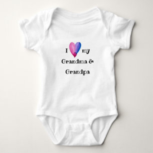 I Love My Grandma and Grandpa Baby Bodysuit
