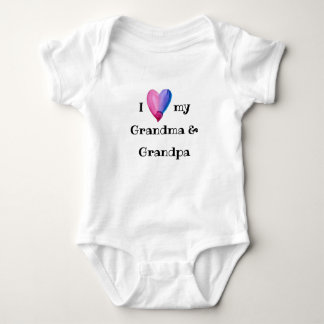 I Love My Grandma and Grandpa Baby Bodysuit