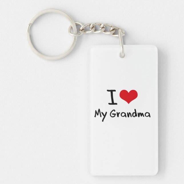I Love My Grandma Key Ring (Front)