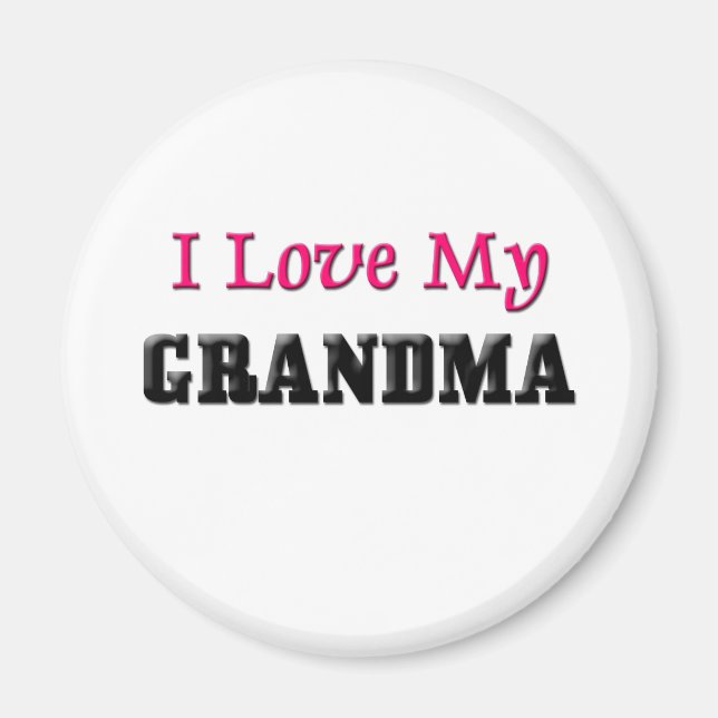 I Love My Grandma Magnet (Front)