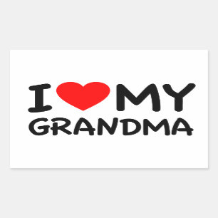 I love my Grandma Rectangular Sticker