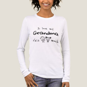 I Love my Grandma This Much Boy and Girl Graphic Tri-Blend Shirt