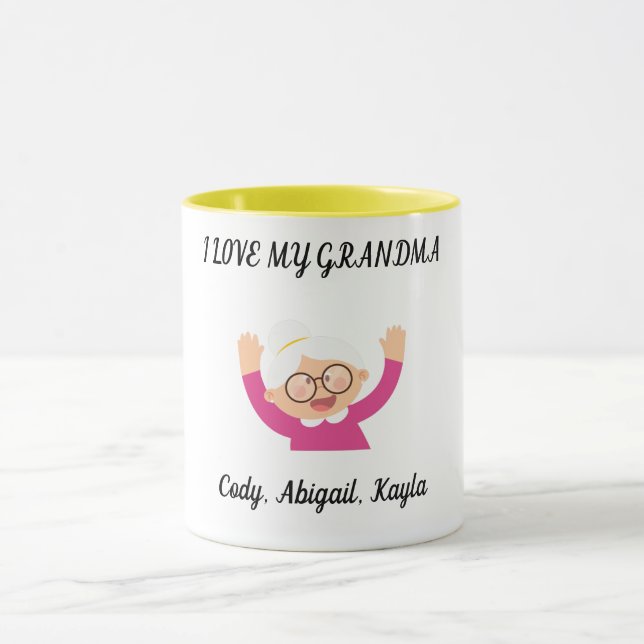 "I Love My Grandma" two toned coffee cup. Mug (Center)