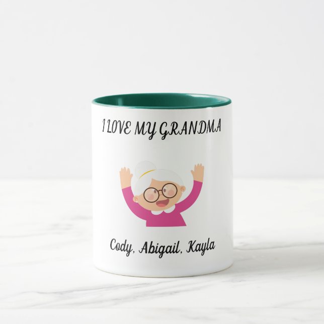 "I Love My Grandma" two toned coffee cup. Mug (Center)