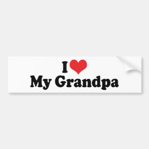 I Love My Grandpa Bumper Sticker