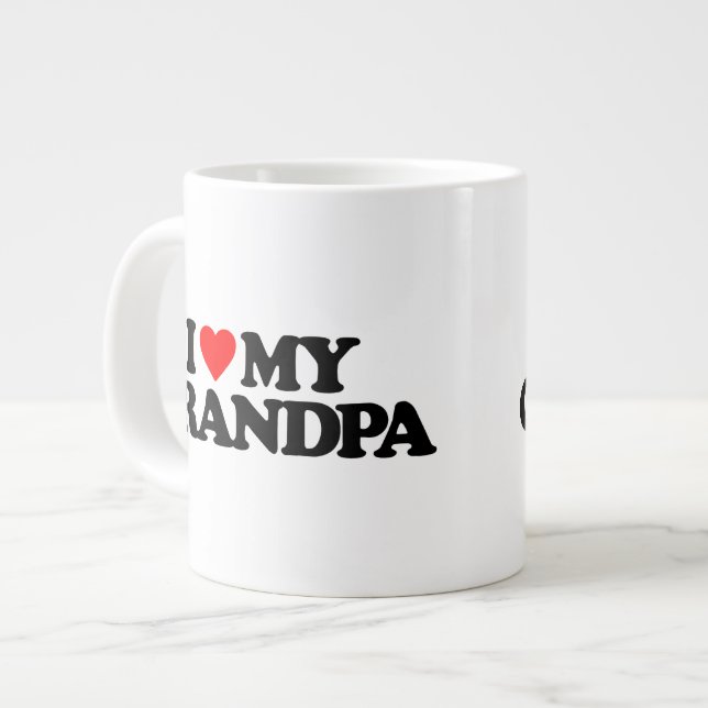 I LOVE MY GRANDPA LARGE COFFEE MUG (Front Left)