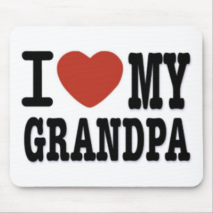 I LOVE MY GRANDPA MOUSE PAD