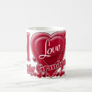I Love My Grandpa red - heart Coffee Mug