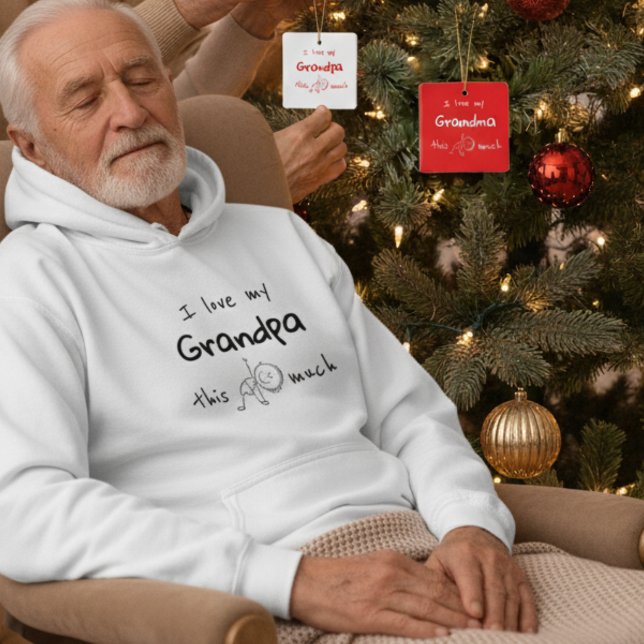 I love my grandpa typography named graphic  hoodie (Creator Uploaded)