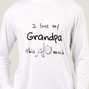 I love my grandpa typography named graphic T-Shirt