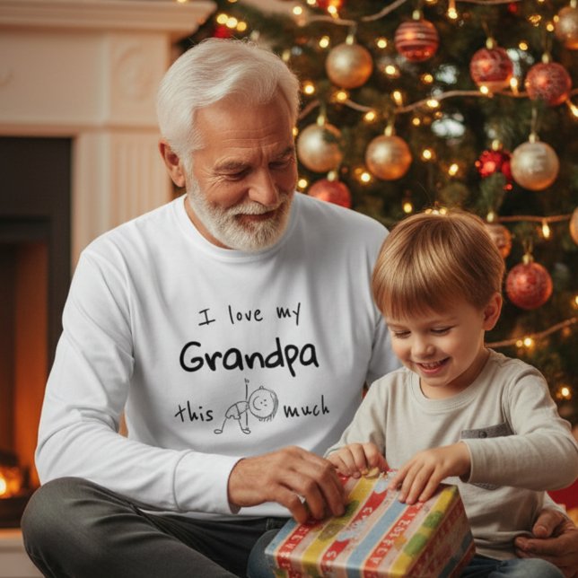 I love my grandpa typography named graphic  Tri-Blend shirt (Creator Uploaded)