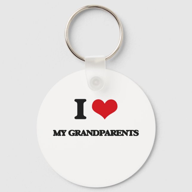 I Love My Grandparents Key Ring (Front)