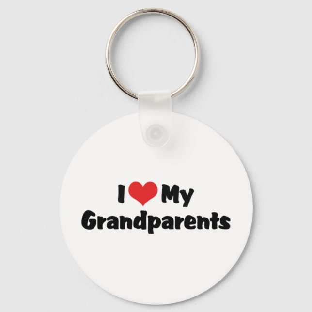 I Love My Grandparents Keychain (Front)