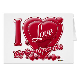 I Love My Grandparents red heart - photo