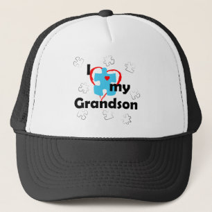 I Love My Grandson - Autism Trucker Hat