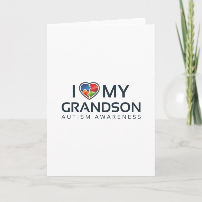 I Love My Grandson Card (Front)