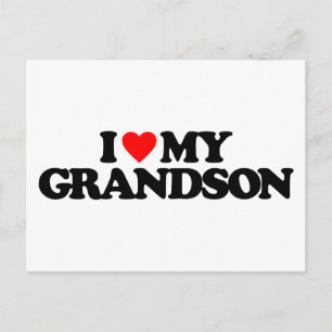 I LOVE MY GRANDSON POSTCARD