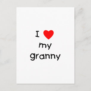 I love my granny postcard