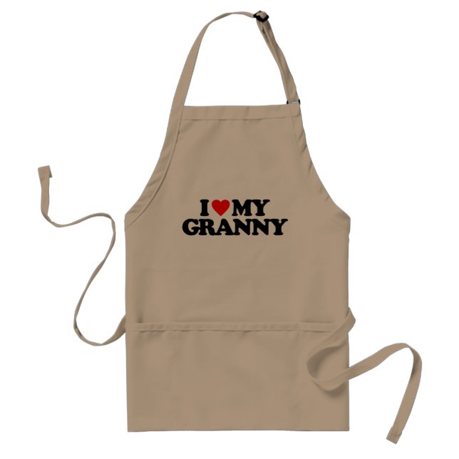 I LOVE MY GRANNY STANDARD APRON (Front)