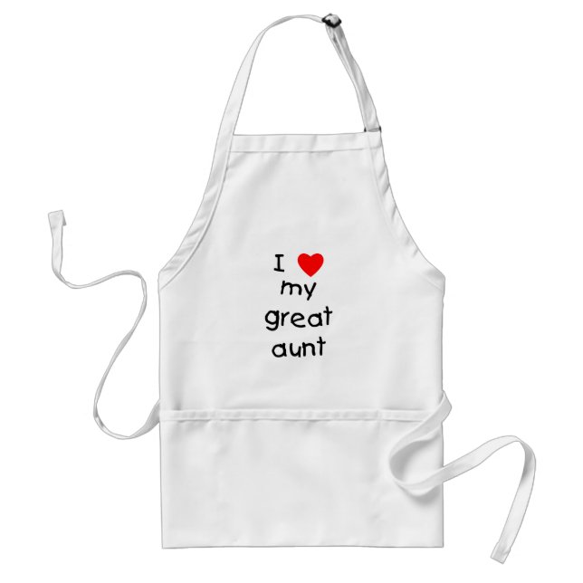 I Love My Great Aunt Standard Apron (Front)