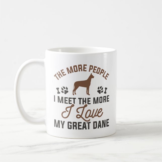 I Love My Great Dane Coffee Mug (Left)