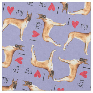 I Love my Great Dane Fabric