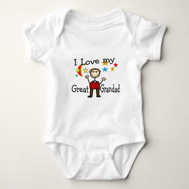 I Love My Great Grandad Baby Bodysuit (Front)