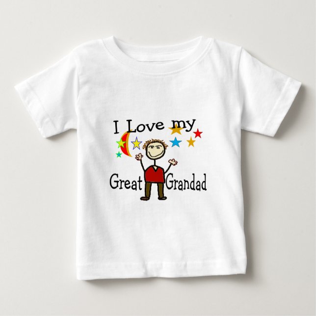 I Love My Great Grandad Baby T-Shirt (Front)