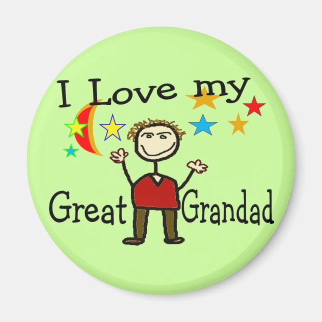I Love My Great Grandad Magnet (Front)