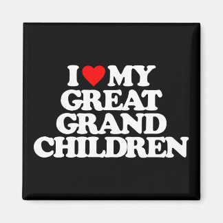 I LOVE MY GREAT GRANDCHILDREN MAGNET