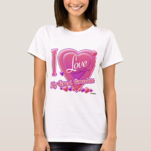 I Love My Great Grandma pink/purple - heart T-Shirt