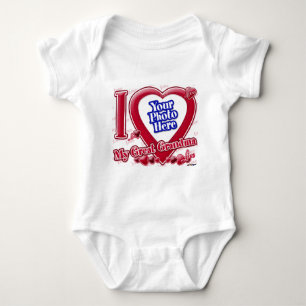 I Love My Great Grandma red heart - photo Baby Bodysuit