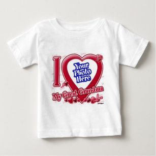 I Love My Great Grandma red heart - photo Baby T-Shirt