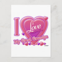 I Love My Great Grandpa pink/purple - heart