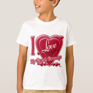 I Love My Great Grandpa red - heart T-Shirt