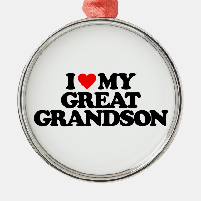 I LOVE MY GREAT GRANDSON METAL TREE DECORATION (Front)